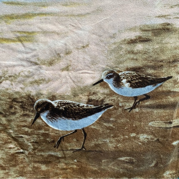 Biederlack Sandpiper beach scene Large Beach Towel 35" x 62" Used - Picture 3 of 7